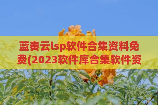 蓝奏云lsp软件合集资料免费(2023软件库合集软件资料在线)